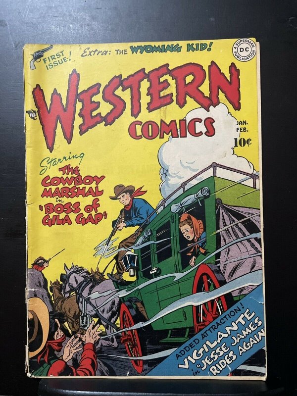 VINTAGE WESTERN COMICS #1 (1948 DC) 1st APP WYOMING KID, VIGILANTE 1948