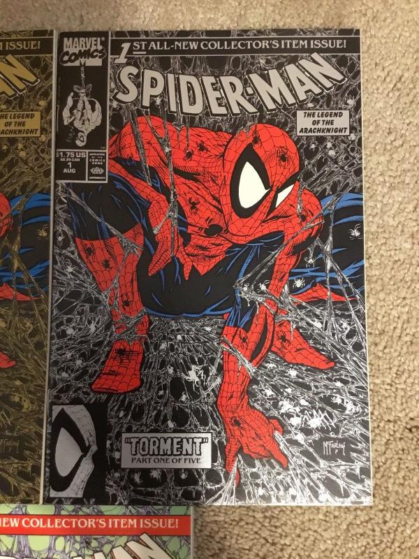 Marvel Spider-Man 1 Todd McFarlane * Silver * Gold * Color * Variant VF+/NM 1990