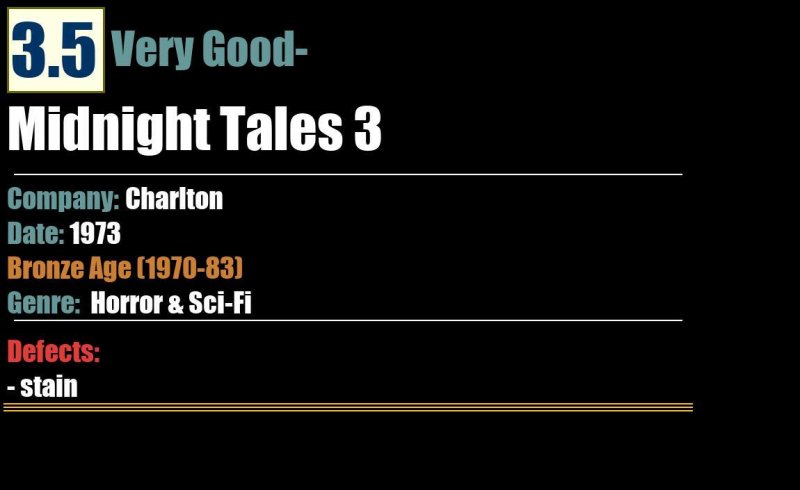 Midnight Tales 3 (1973) VG- Bronze Age Charlton comic