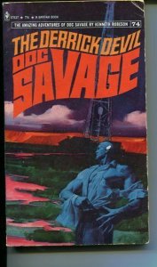 DOC SAVAGE-THE DERRICK DEVIL-#74-ROBESON-G/VG-FRED PFEIFFER COVER-1ST E G/VG