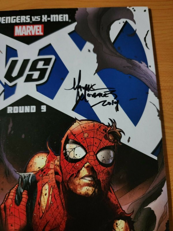 Avengers vs X-Men #9 Signed Mark Morales ~ NEAR MINT NM ~ 2012 Marvel Comics