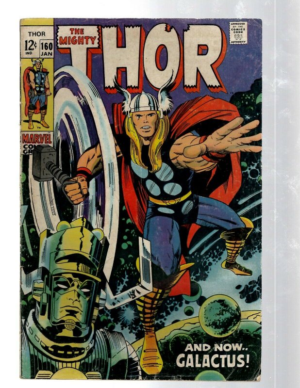 Mighty Thor # 160 VG/FN Marvel Comic Book Loki Odin Asgard Sif Avengers Hulk RB8