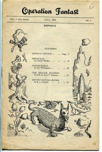 Operation Fantast #1 1949-fanzine-sci-fi pulp-1st issue-limited edition-VG 