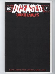 Dceased Unkillables #1 Blank Exclusive Variant. Great For Comic Cons. (2020) NM