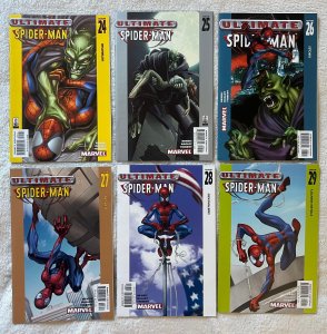 Ultimate Spider-Man LOT #24-29 - Mark Bagley Covers. Bendis Story (9.0/9.2) 2002