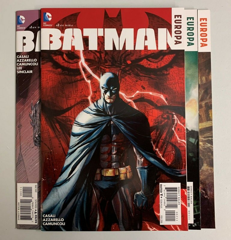 Batman Europa #1-4 Set (DC 2015) 1 2 3 4 Matteo Casali Brian Azzarello (8.5+) 