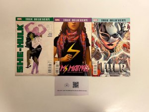 3 Marvel Comics Thor # 1 + Ms. Marvel # 1 + She-Hulk # 1 Avengers 103 JS35