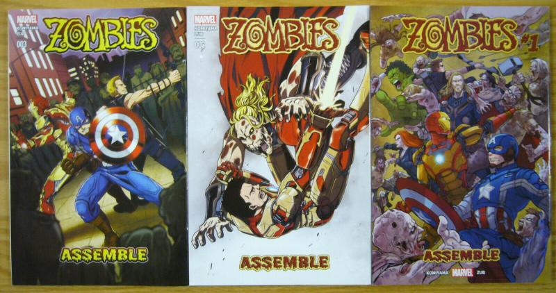 Zombies Assemble #1-3 VF/NM complete series - marvel comics manga avengers set 2