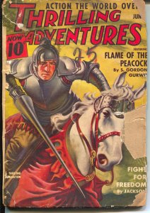 PULP:  Thrilling Adventures 6/1938-Ace Jordan-Noerthwest Passage-Jackson Cole-FR