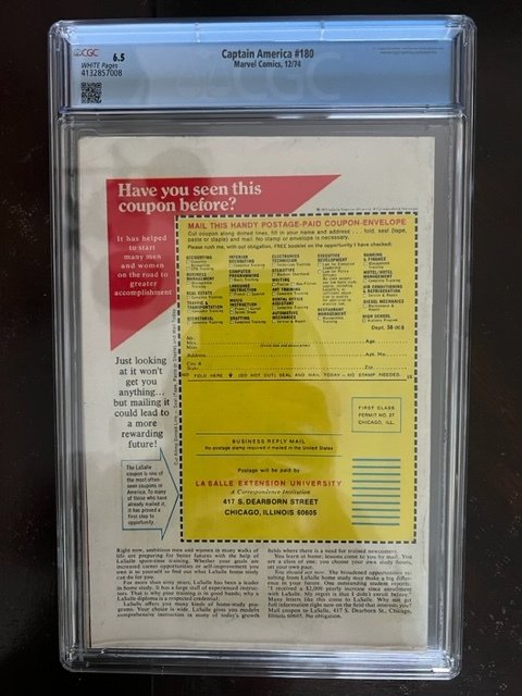 Captain America #180 (1974) - CGC 6.5 - 1st Nomad & Viper !