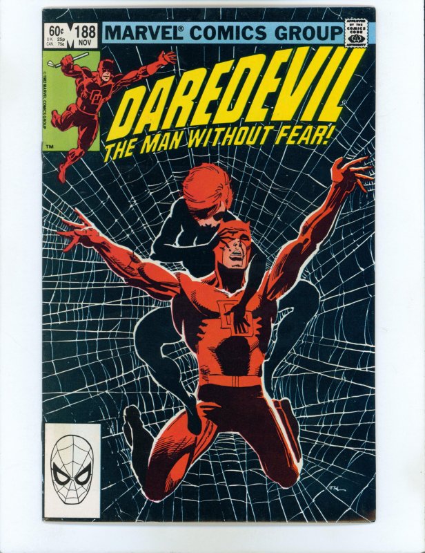 Daredevil #188 Iconic cover art by Frank Miller