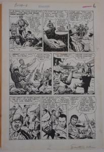 JOHN CELARDO original art, EXCITING WAR #5, pgs 1 2 3 4 5 6 7, 14x20, 1952,7 pgs