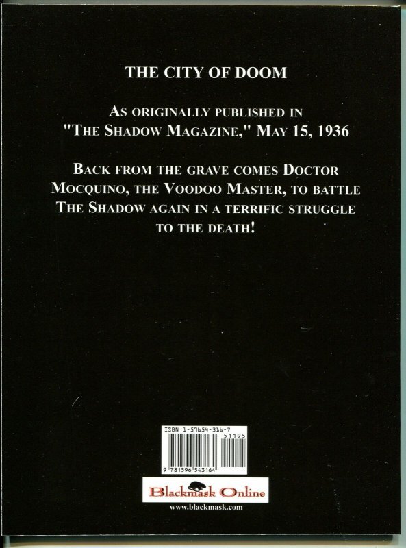 Shadow Pulp Reprint 2006-City of Doom-Maxwell Grant-5/13/1936 publish date-NM 