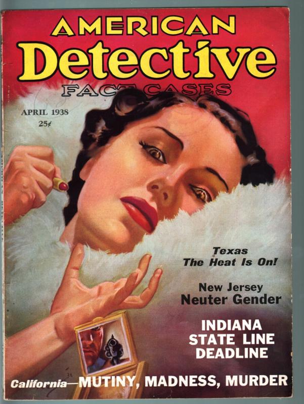 American Detective  Magazine April 1938 -Alcatraz- Good Girl cover VG/F