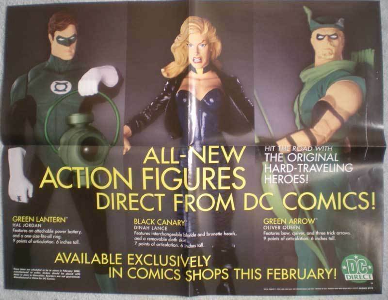 DC DIRECT ACTION FIGURES Promo poster, 17x22, Unused, more Promos in store