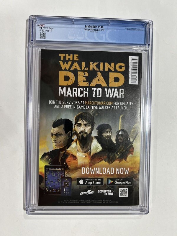 Invincible 140 CGC 9.8 2017 Image Skybound End Of All Things part 8 Variant