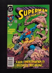 Superman: Man Of Steel #17 - SIGNED BY LOUISE SIMONSON! (8.0) 1992