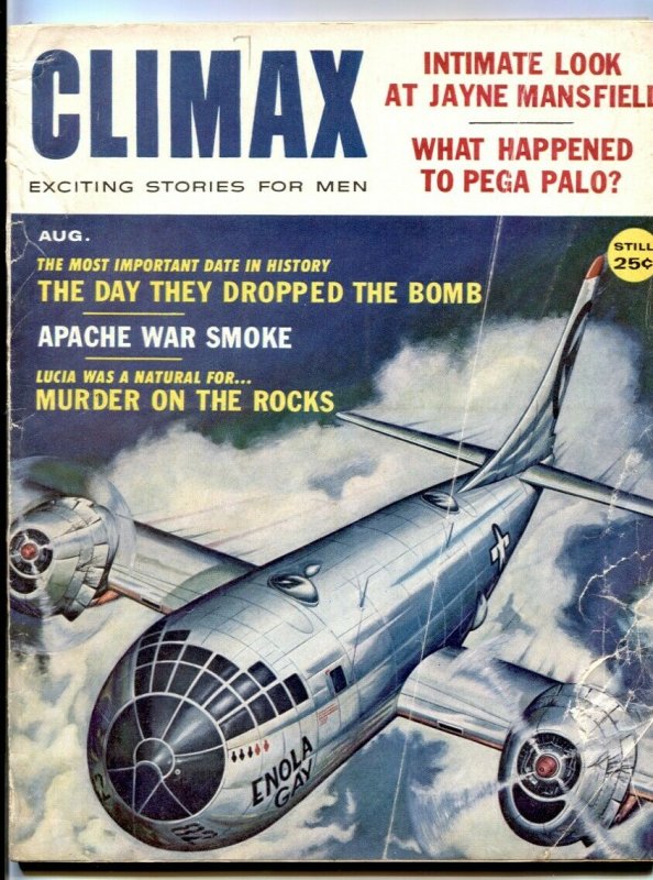 Climax Magazine August 1959- Enola Gay- Jayne Mansfield G-