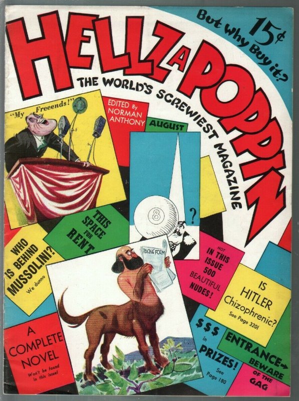 Hellzapoppin #1 8/1939-1st issue-inspiration for MAD Comics-Hitler parody-FN+