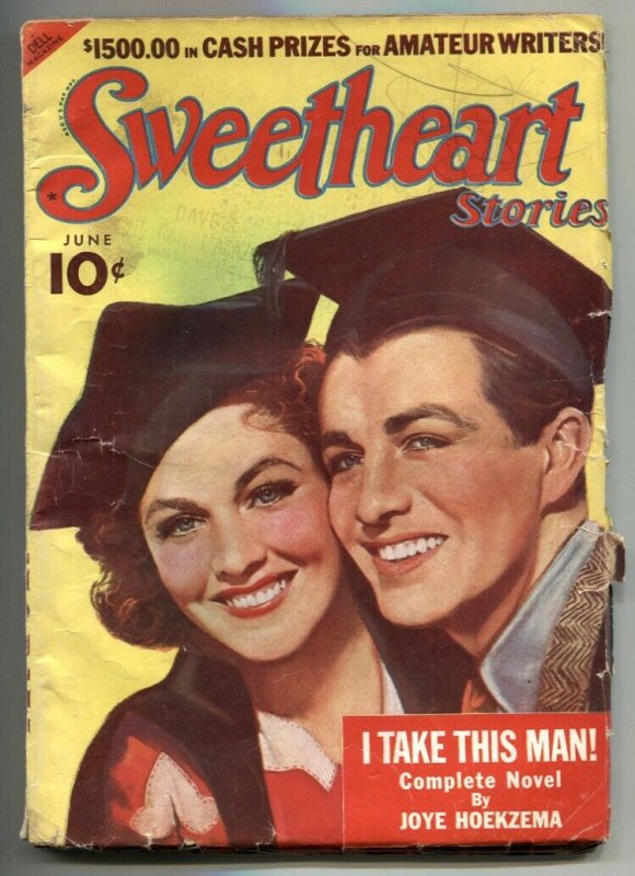 Sweetheart Stories Pulp June 1939- I Take This Man- Graduation cover