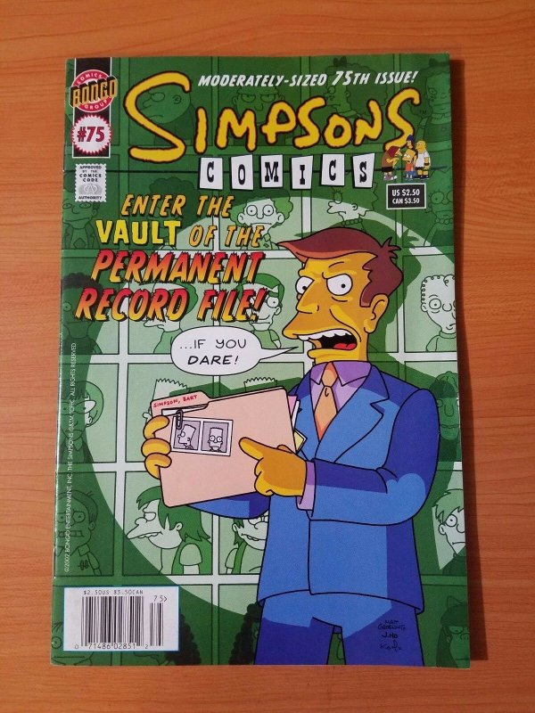 Simpsons Comics #75 ~ VERY FINE - NEAR MINT NM ~ (2002, Bongo Comics)