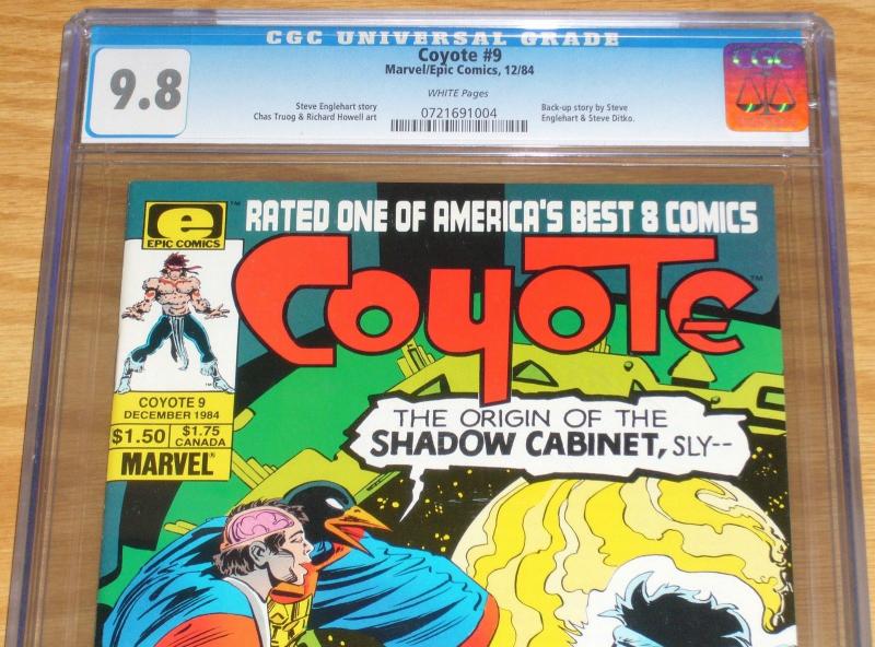 Coyote #9 CGC 9.8 steve englehart - steve ditko - highest graded - epic comics