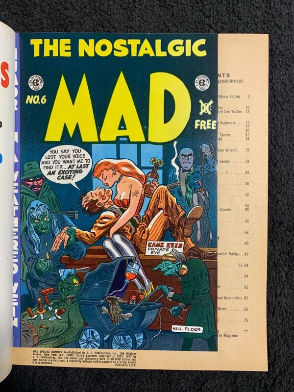 1977 MAD SPECIAL Magazine #24 VG 4.0 with Nostalgic Mad #6 Insert
