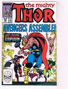Mighty Thor #390 NM Marvel Comic Book Avengers Captain America Lifts Mjolnir J49