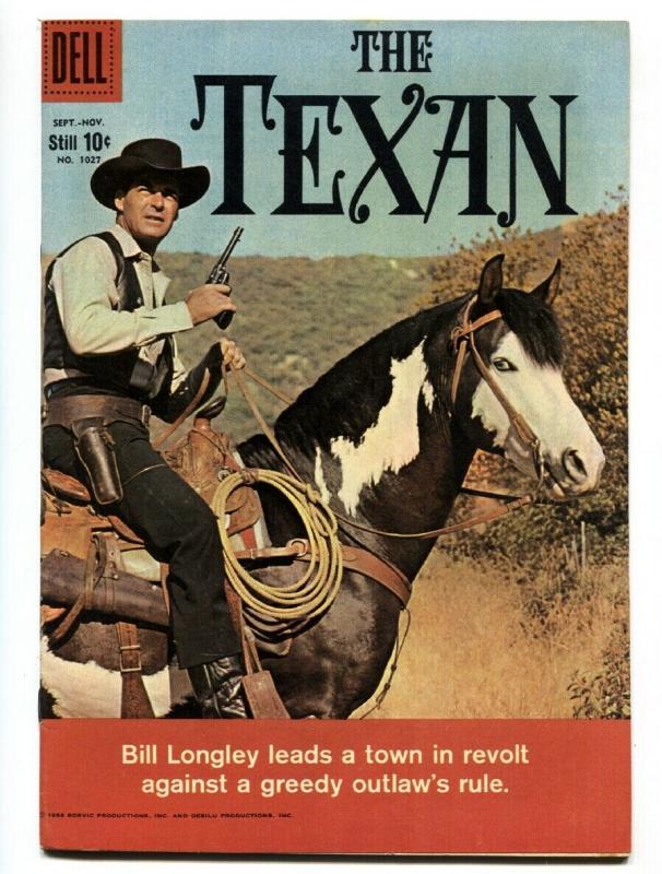 THE TEXAN #1027 1959-DELL-RORY CALHOUN-WESTERN-TV SERIES-VF+