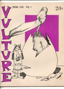 Vulture #1 1959-NYU-1st issue-Cartoons-gags-photos-Steve Canyon-NYU college h...