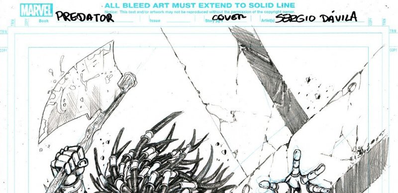 Sergio Davila Predator The Last Hunt #1 Main Cover Original Art Signed Published