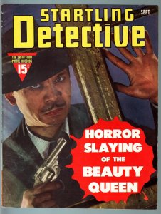 MAG: STARTLING DETECTIVE SEP 1942-MURDER IN THE SWITCHYARDS-HORROR SLAYING--F...