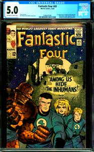 Fantastic Four #45 CGC Graded 5.0 1st Inhumans
