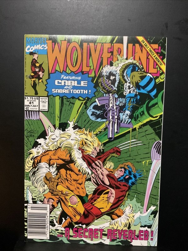 Wolverine #41 (1988 Marvel) Sabertooth & Cable 71486022541