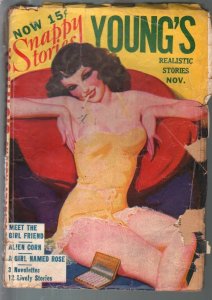 Young's Realistic Stories 11/1941-linherie clad babe-spicy type pulp-G