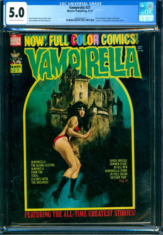 Vampirella #27 Warren Publishing 1973 CGC 5.0