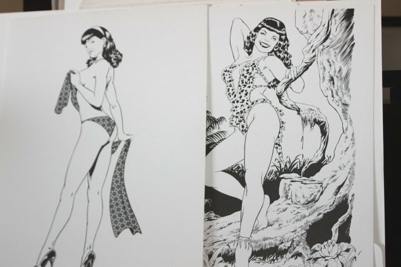 BETTY PAGE Art Portfolio (8 Prints) #1041 ~ WH