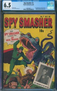 Spy Smasher #7 (1942) CGC 6.5 Classic WWII Japanese Dragon Fawcett