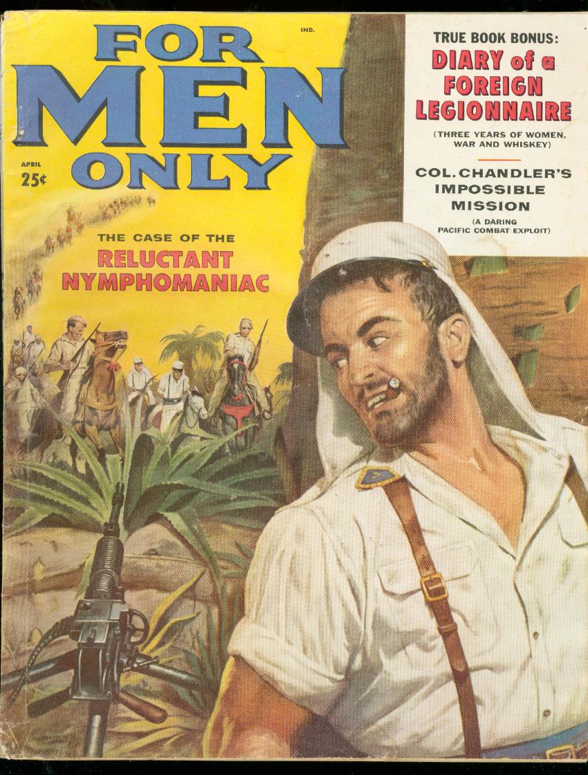 For MEN Only April 1958-Sam Pollen Art-Nymphomaniac VG | Comic ...