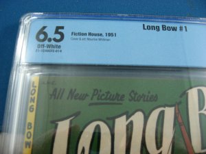 LONG BOW 1 CBCS 6.5 FIRST ISSUE FICTION HOUSE SCARCE 1951