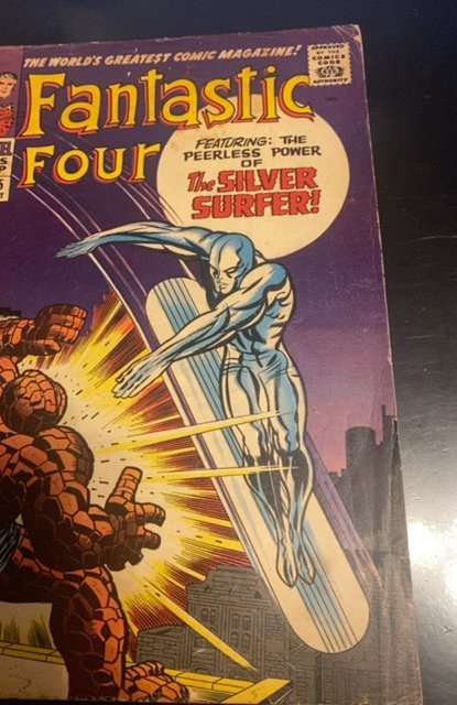 Fantastic Four #55 (1966)silver surfer vs the thing