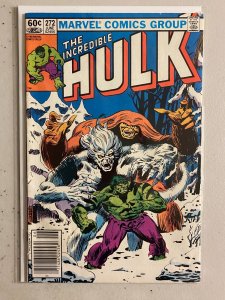 Incredible Hulk #272 newsstand Wendigo 5.0 (1982)