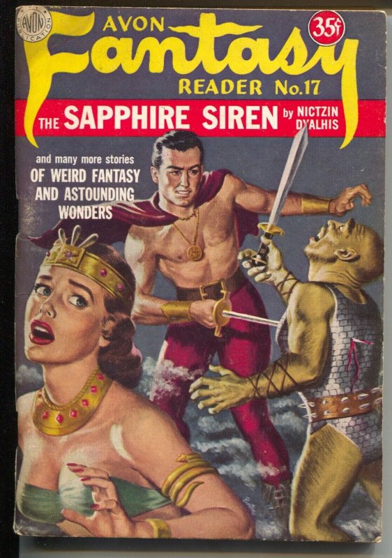 PULP:  Avon Fantasy Reader #17 1951-Spicy Good Girl Art-pulp fiction-Bradbury...