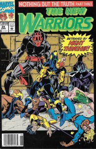 New Warriors, The #24 (Newsstand) FN ; Marvel | Darkhawk