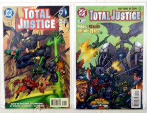 Total Justice Lot 2 #1, 3 1996 DC Batman Green Lantern Flash Aquaman Comics