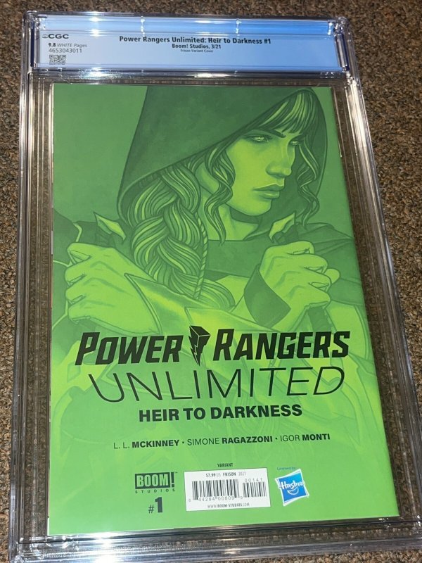 Power Rangers Unlimited Heir to Darkness 1, Frison 1:50 Virgin Variant, CGC 9.8