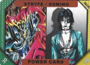 2001 Marvel Recharge: Power Card - Stryfe/Domino