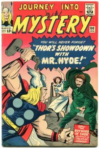 JOURNEY INTO MYSTERY #100 1963-THOR-MR HYDE-KIRBY-FOX   VF-