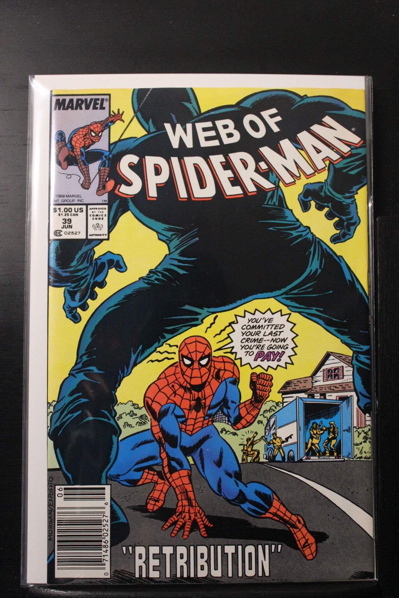 Web Of Spider-Man #39 CGC Graded 8.5 Marvel June 1988 White Pages Comic  Book.