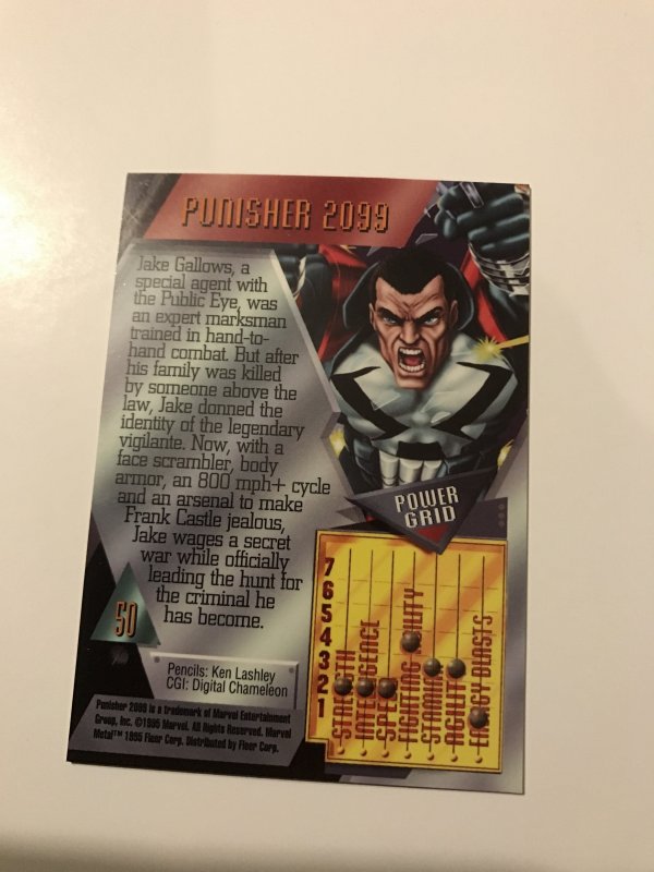 PUNISHER 2099 #50 card : Marvel Metal 1995 Fleer Chromium; NM/M Avengers, base